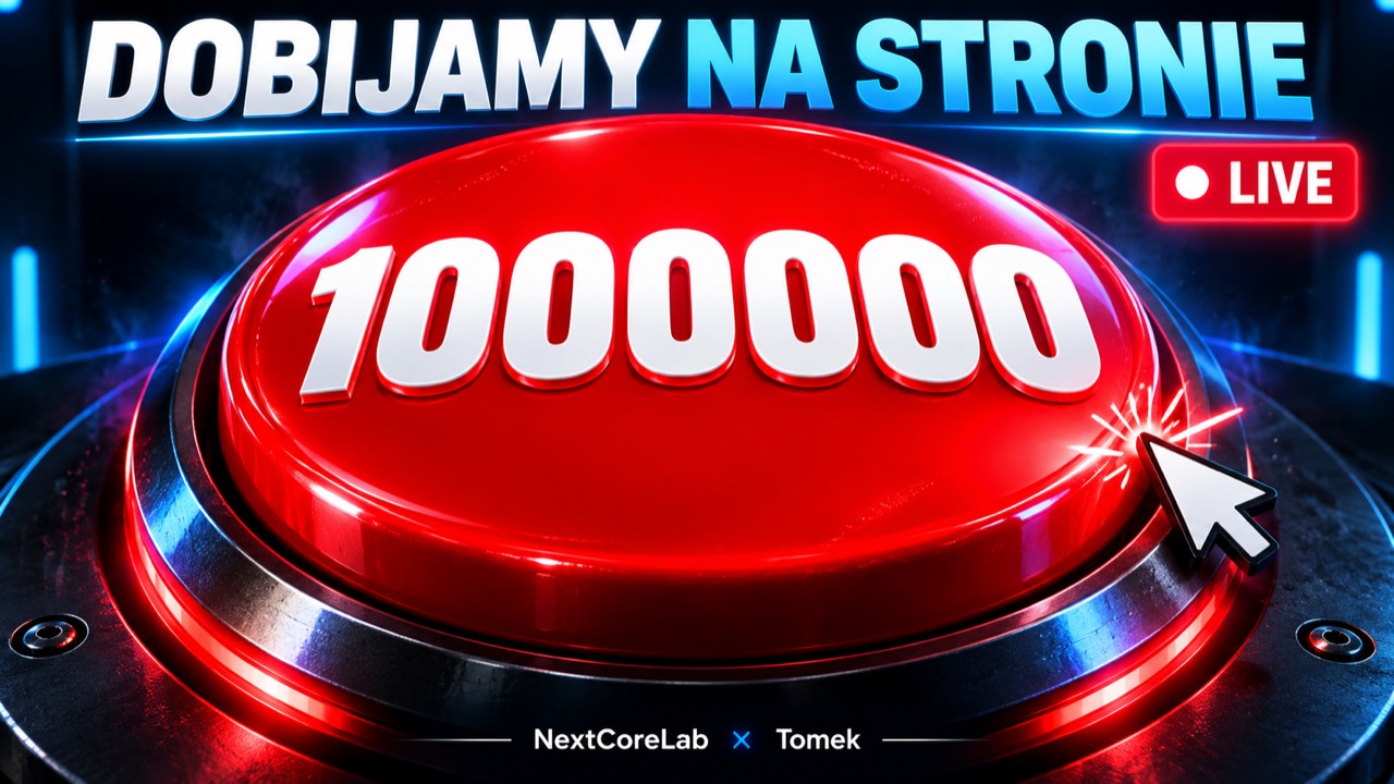 Czerwony przycisk 1000000 — Dobijamy na stronie, NextCoreLab × Tomek